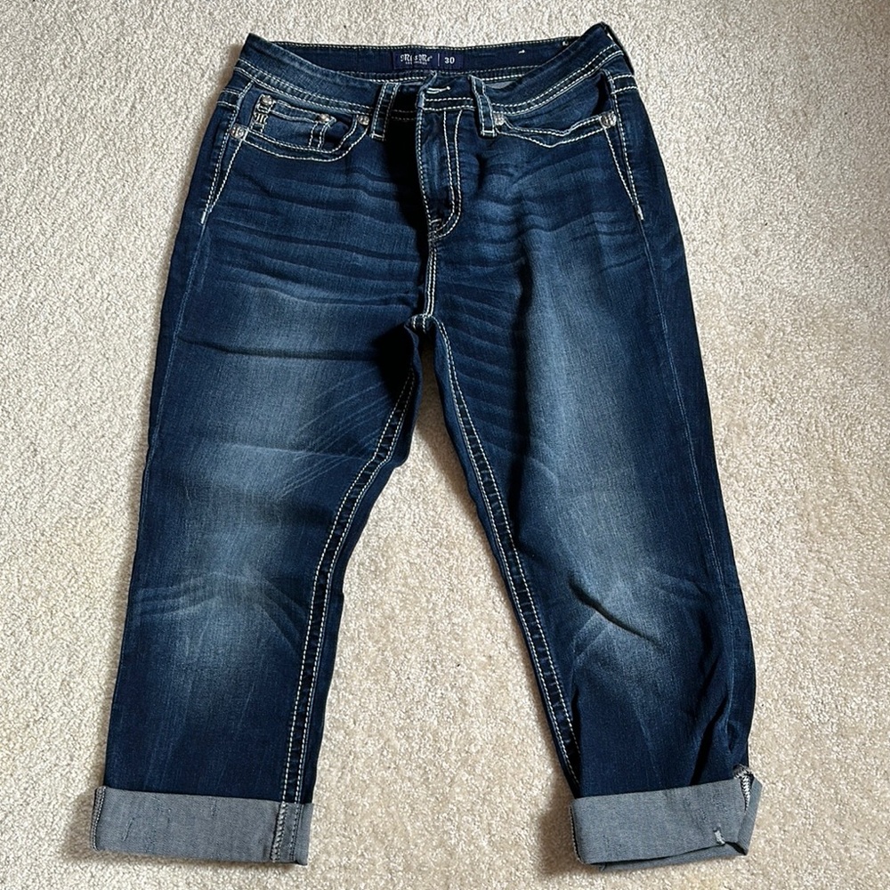 Miss Me Blue Cropped Ankle Jeans